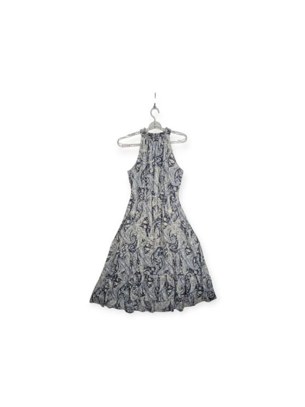 🛍️ DRESS FORUM Halter Maxi Dress - Women's Small - Navy Paisley